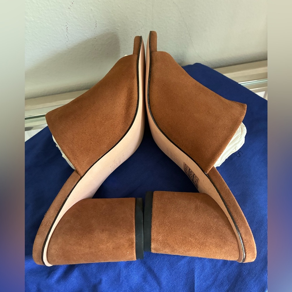 *NIB* 👡 Stuart Weitzman 6.5 Brown Suede Mules